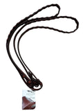 Jaguar Equestrian by Harry Dabbs Flat Laced Leather Reins- Brown